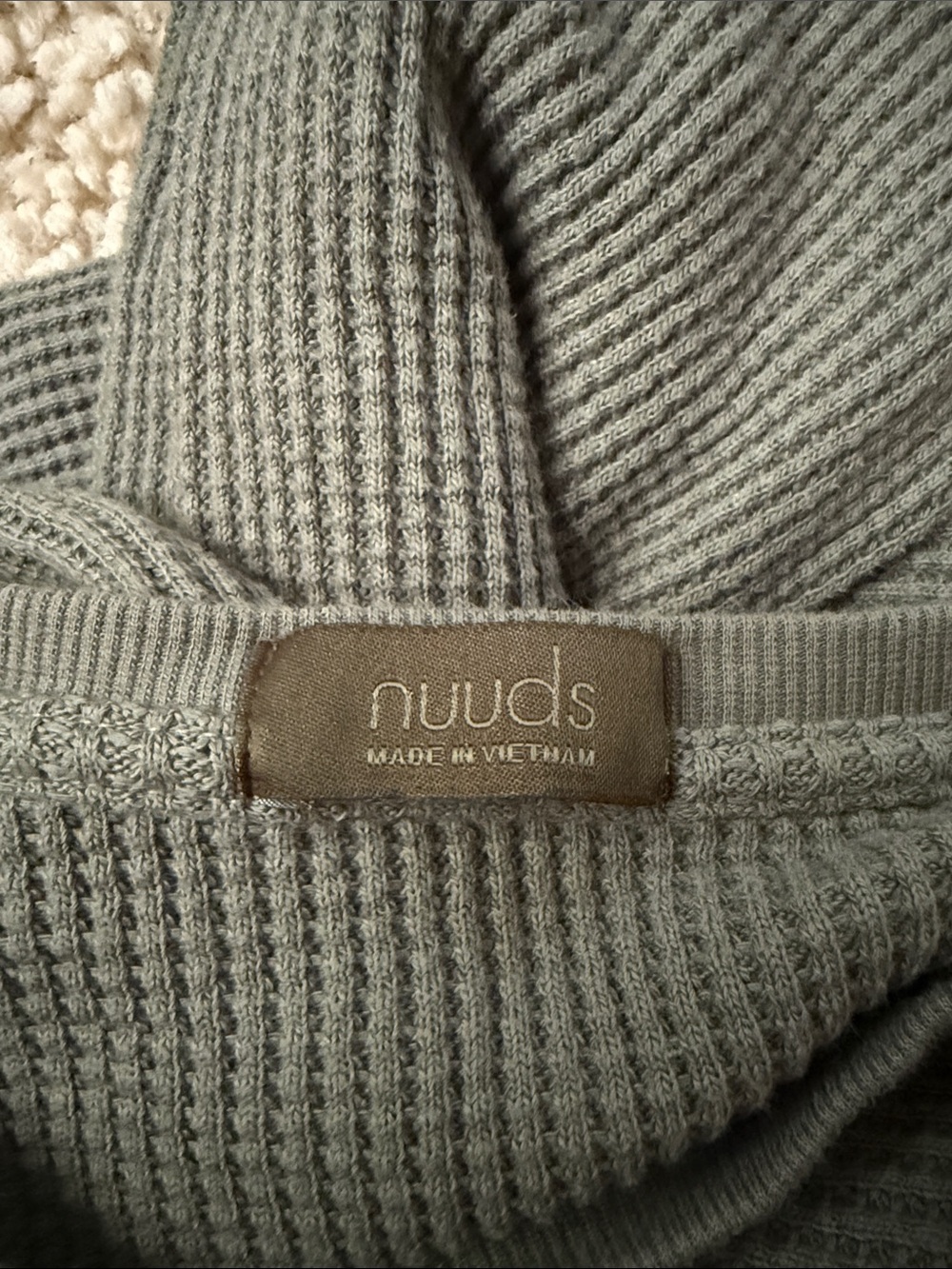 nuuds Olive Green Waffle Knit Jogger set - Picture 2 of 3